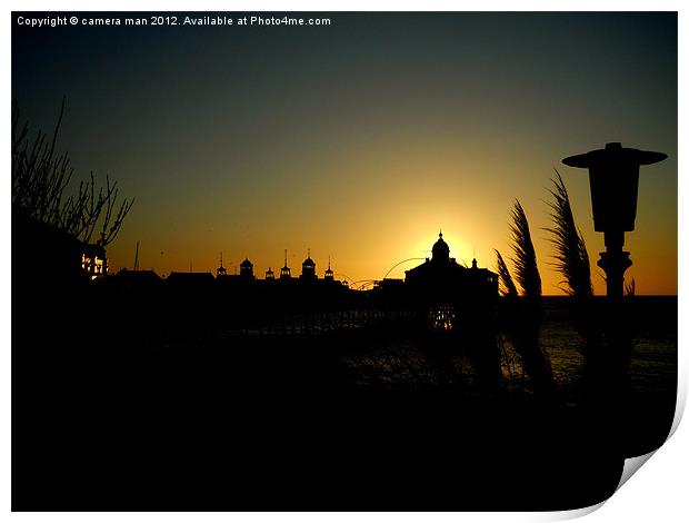 Sunrise pier Silhouette. Print by camera man