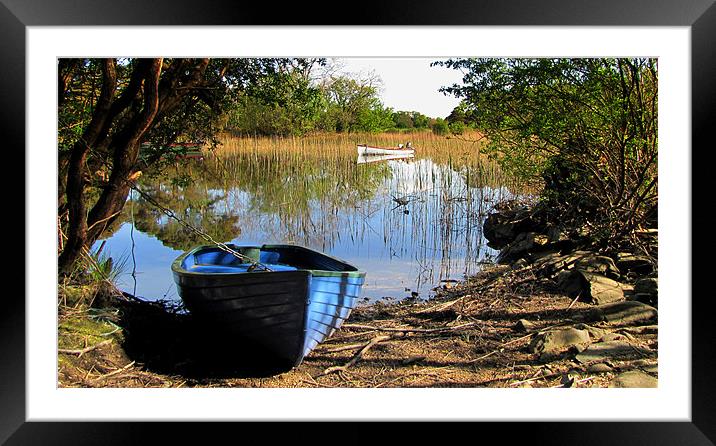 Boat in the Park Framed Mounted Print by barbara walsh