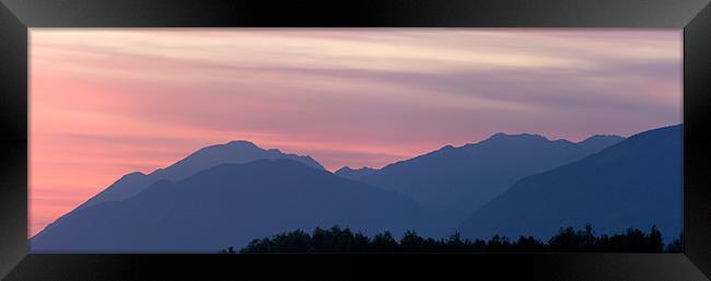 Kamnik Alps sunset Framed Print by Ian Middleton