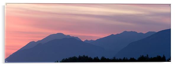 Kamnik Alps sunset Acrylic by Ian Middleton