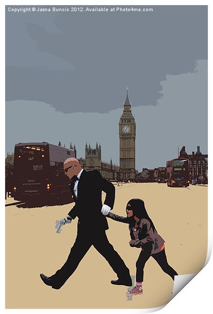 London Matrix, Baddie Agent Smith Print by Jasna Buncic