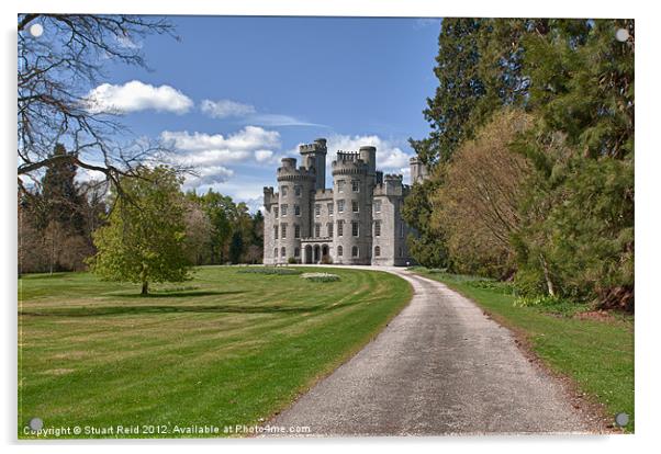Cluny Castle Acrylic by Stuart Reid