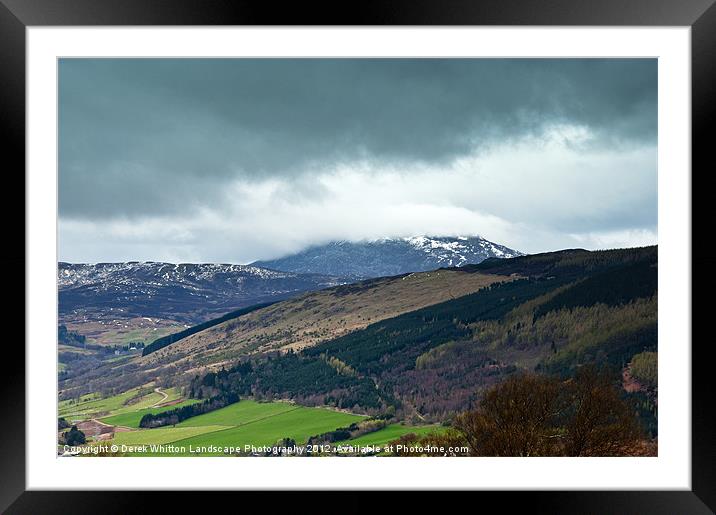 Winter view to Schiehallion Framed Mounted Print by Derek Whitton