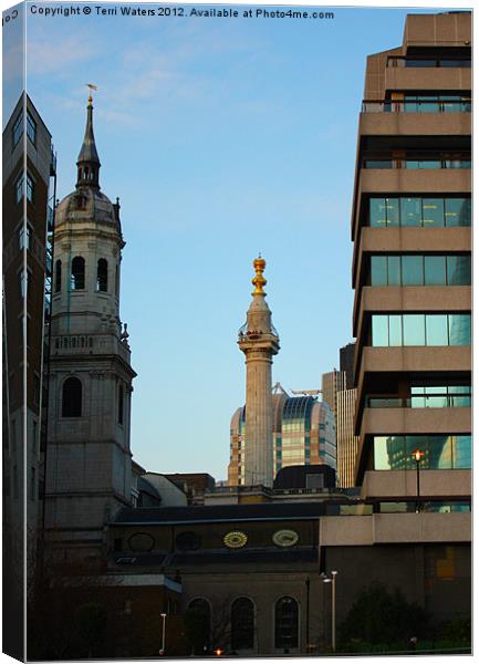 Great Fire of London Pudding Lane Canvas Print by Terri Waters
