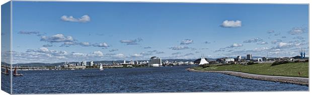 Cardiff Bay Panorama Canvas Print by Steve Purnell