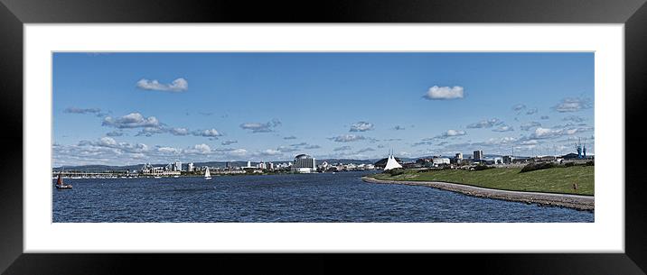 Cardiff Bay Panorama Framed Mounted Print by Steve Purnell