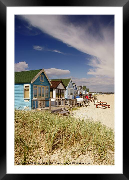 Hengistbury Beach Huts Framed Mounted Print by Phil Wareham
