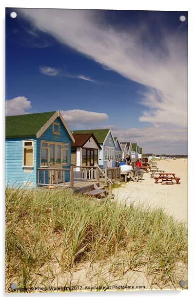 Hengistbury Beach Huts Acrylic by Phil Wareham