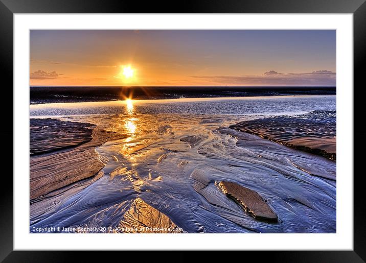 Fylde Coast Sunset Framed Mounted Print by Jason Connolly