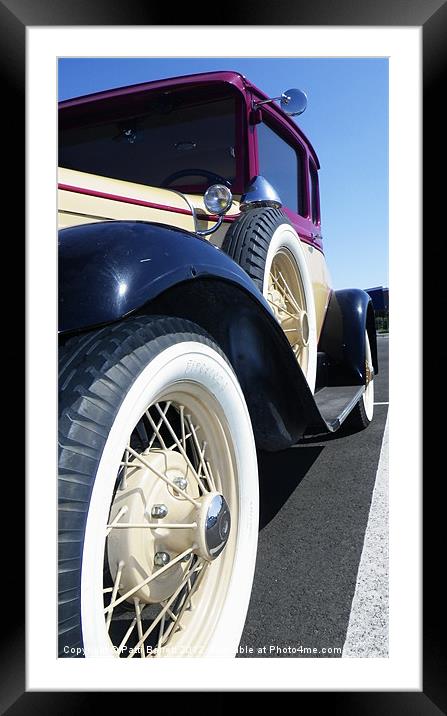 Vintage Ford just off the poker run... Framed Mounted Print by Patti Barrett
