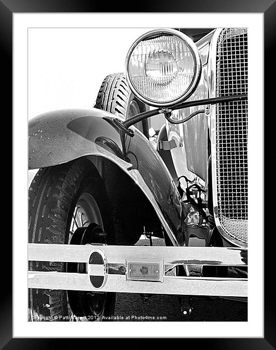Vintage Ford, dusty from the Poker Run Framed Mounted Print by Patti Barrett