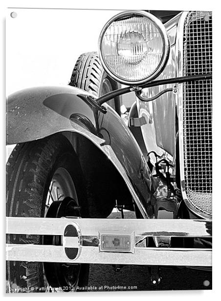 Vintage Ford, dusty from the Poker Run Acrylic by Patti Barrett