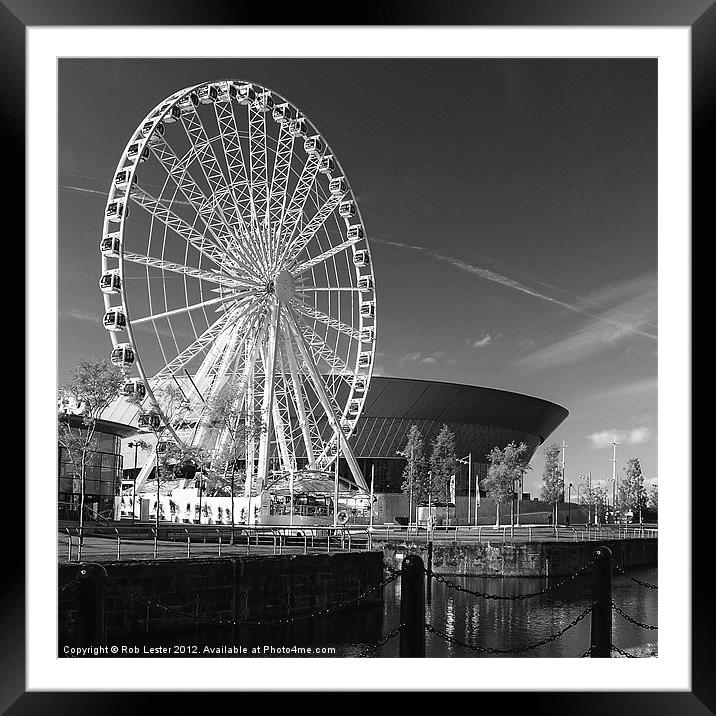 Big wheel, Liverpool Framed Mounted Print by Rob Lester
