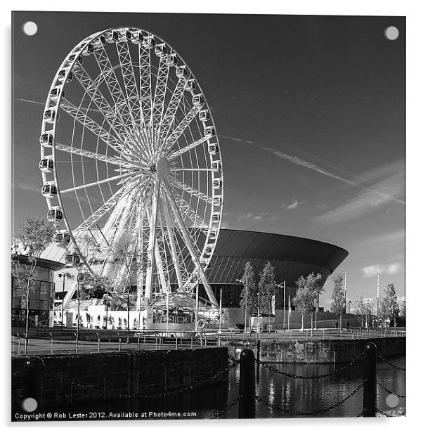 Big wheel, Liverpool Acrylic by Rob Lester