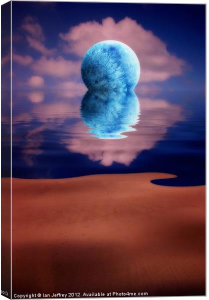 Blue Moon Rising Canvas Print by Ian Jeffrey