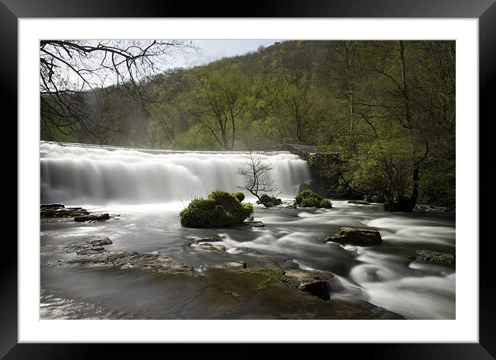 The River Wye at Monsal Dale Weir Derbyshire Framed Mounted Print by Scott Simpson