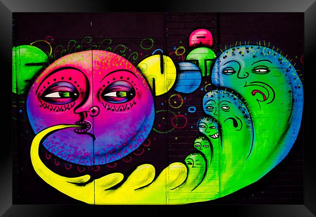 London Graffiti @ The Tunnel Framed Print by Imran Soomro