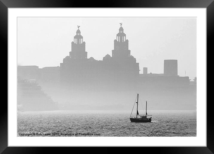 Mist over the Mersey Framed Mounted Print by Rob Lester