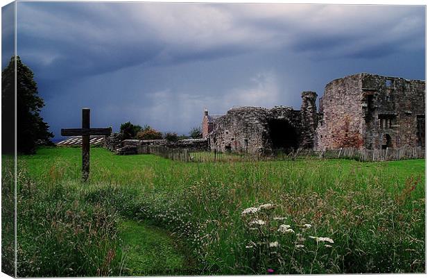 Storm at the Abbey Canvas Print by Laura McGlinn Photog