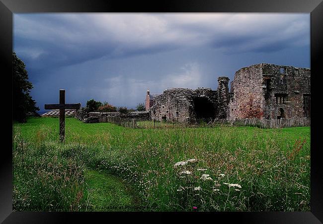 Storm at the Abbey Framed Print by Laura McGlinn Photog