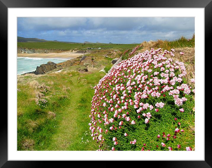 Clogher Beach Framed Mounted Print by barbara walsh