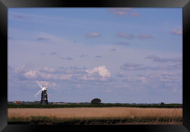 Berney Arms Windmill Framed Print by Linda Brown