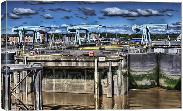 The Barrage Cardiff Bay 2 Canvas Print by Steve Purnell