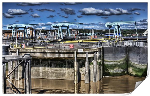 The Barrage Cardiff Bay 2 Print by Steve Purnell