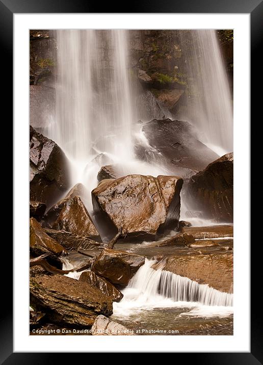 Another welsh waterfall Framed Mounted Print by Dan Davidson