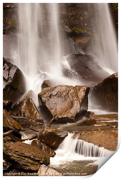 Another welsh waterfall Print by Dan Davidson
