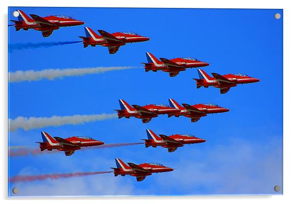 Red Arrows Acrylic by Castleton Photographic