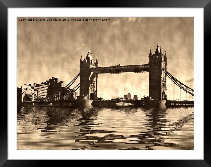 Tower Bridge Framed Mounted Print by Sharon Lisa Clarke