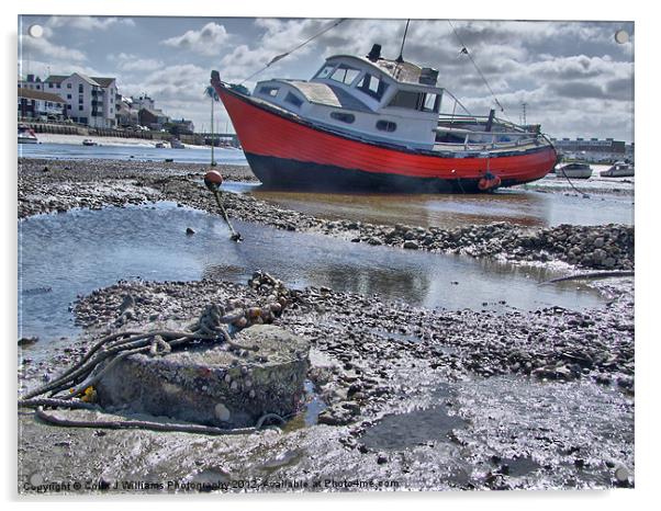 Low Tide Shoreham Acrylic by Colin Williams Photography