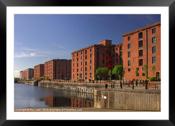 Salthouse dock , Liverpool Framed Mounted Print by Rob Lester