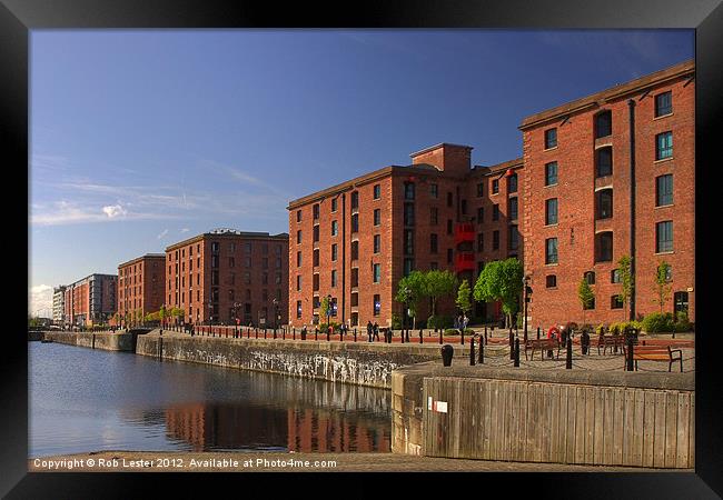 Salthouse dock , Liverpool Framed Print by Rob Lester