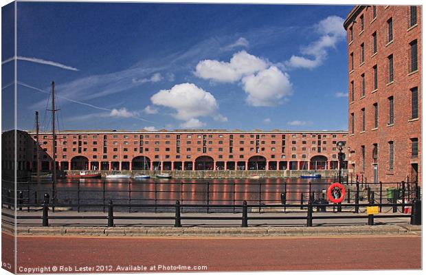 Albert dock, Liverpool Canvas Print by Rob Lester