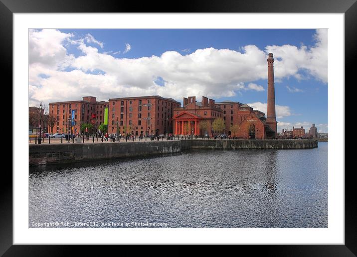 Canning dock, Liverpool Framed Mounted Print by Rob Lester