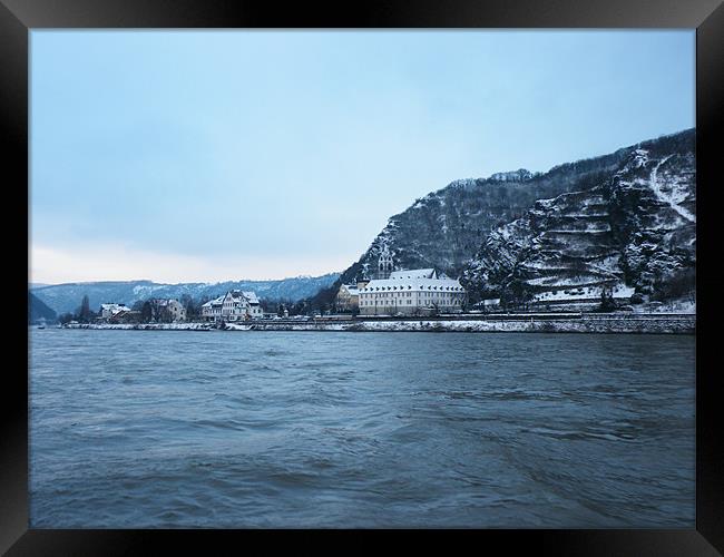 The Rhine in Winter Framed Print by Ian McNicholls