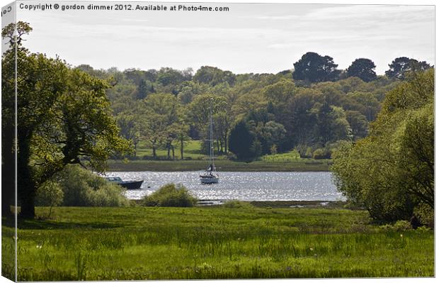 Peaceful Beaulieu River in Hampshire Canvas Print by Gordon Dimmer