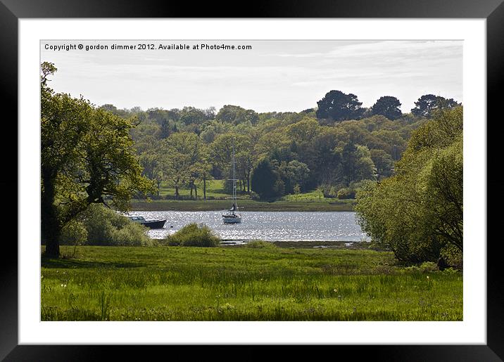 Peaceful Beaulieu River in Hampshire Framed Mounted Print by Gordon Dimmer