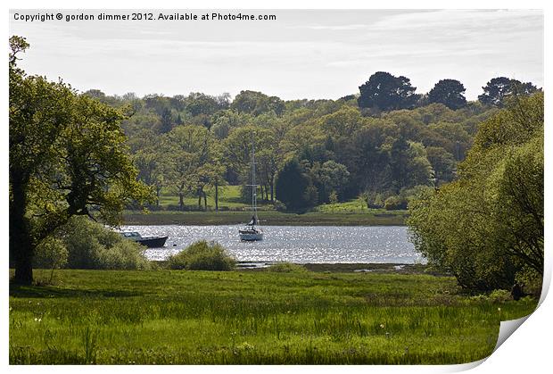 Peaceful Beaulieu River in Hampshire Print by Gordon Dimmer