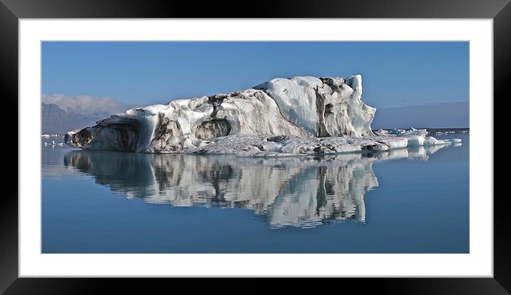 Icelandic Iceberg reflections  Framed Mounted Print by mark humpage