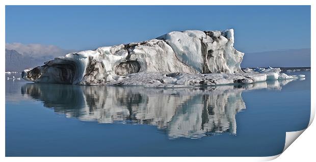 Icelandic Iceberg reflections  Print by mark humpage