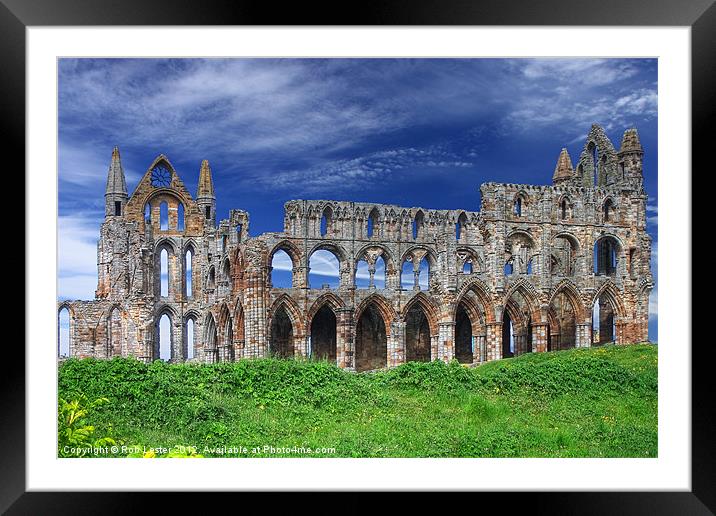 Whitby Abbey, Yorkshire. Framed Mounted Print by Rob Lester