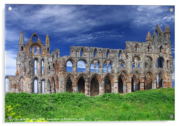 Whitby Abbey, Yorkshire. Acrylic by Rob Lester
