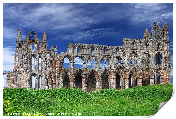 Whitby Abbey, Yorkshire. Print by Rob Lester
