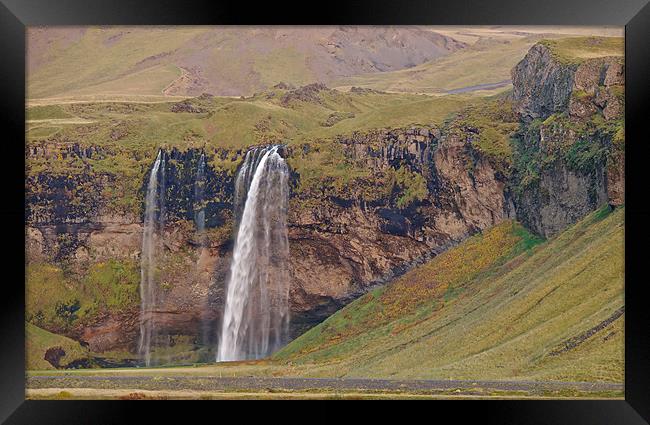 Iceland Waterfall Framed Print by mark humpage