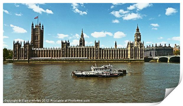 House of Parliament London UK Print by Elaine Whitby