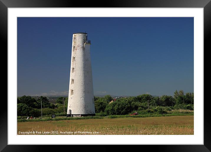 Leasowe Lighthouse Framed Mounted Print by Rob Lester