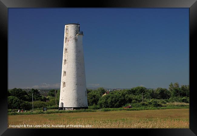 Leasowe Lighthouse Framed Print by Rob Lester